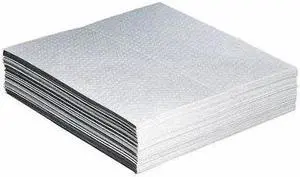 PIG MAT426 Sorbent Pad, 33 gal, 30 in x 30 in, Oil, White, Polypropylene