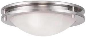 LIVEX LIGHTING 705791 Ariel 2 Light Brushed Nickel Ceiling Mount