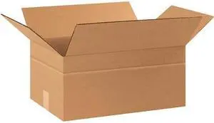 PARTNERS BRAND MD17118 Multi-Depth Corrugated Boxes, 17 1/4" x 11 1/4 x 8",