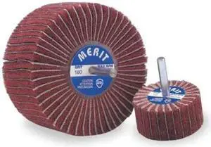 MERIT 08834123200 Flap Wheel,Interleaf,AO,2x1x1/4 Shk,120G