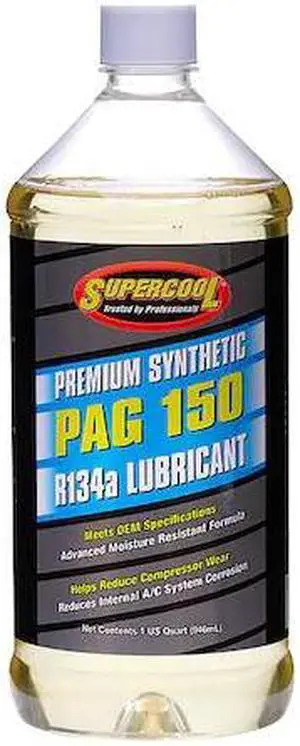 SUPERCOOL P150-32 A/C Compressor PAG Lubricant Plastic Bottle Red/Yellow Tint,