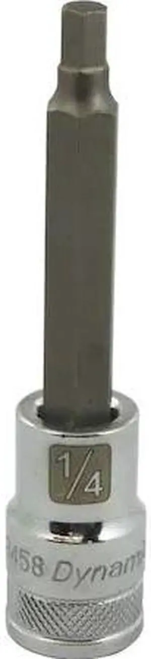 DYNAMIC D013458 Tools 1/2" Drive SAE Hex Head, 1/4" Long Bit, Chrome Finish