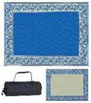 MINGS MARK RC3-BLU Reversible Mat; Classical Blue/Beige; 8Ft x 20Ft