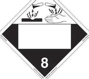 LABELMASTER ZRV4B Corrosive Placard,Blank,PK25