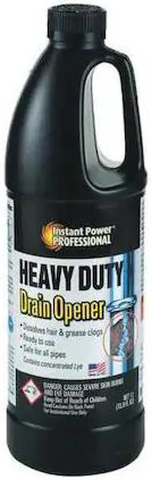 INSTANT POWER PROFESSIONAL 8874 Heavy-Duty Drain Opener,1L,Odorless,PK12