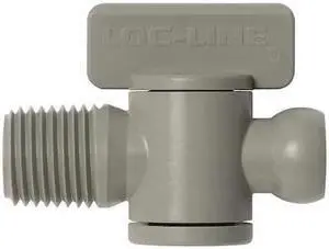 LOC-LINE 29452-G Male NPT Valve, Gray, 1/4", PK10