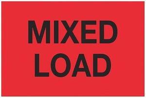 TAPE LOGIC DL1624 Tape Logic® Labels, "Mixed Load", 2 x 3", Fluorescent Red,