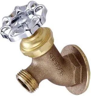 CENTRAL BRASS 0575-1/2 Lawn Faucet, NPT, Single Hole, Rough Brass, Weight: 1.21