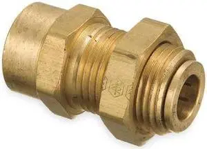 EATON WEATHERHEAD 1873X4X4 Female Bulkhead,1/4-18,1/4 In Tube Sz