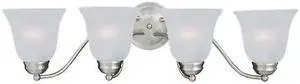 MAXIM LIGHTING 2123FTSN Basix 4-Light Bath Vanity MAXIM LIGHTING 2123FTSN Basix 4-Light Bath Vanity
