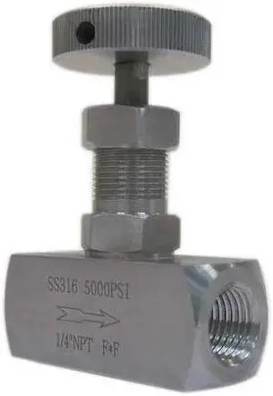 ZORO SELECT 5TUL9 Needle Valve,1/4 In NPT,5000 psi,SS