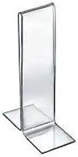 AZAR DISPLAYS 152757 2"W x 7"H Double-Foot Two Sided Sign Holder, PK10