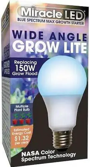 MIRACLE LED 602148 LightBulb,BlueSpcWideAnglMltPtLED,11W