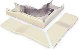 LEGRAND V2411DFO Flat Elbow Raceway, 2400D Series, 2 Channel, 1.90 in W, 0.87