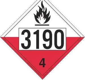 LABELMASTER ZEZ213190 Spontaneously Combustible,PK25, ZEZ213190