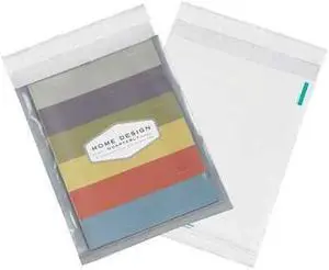 PARTNERS BRAND CV69 Clear View Poly Mailers, 6" x 9", Clear/White, PK100