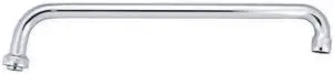 CENTRAL BRASS SU-363-MA 14" Swivel Tube Spout With Aerator, Polished Chrome