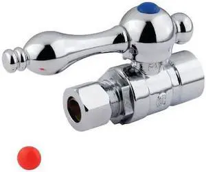 VINTAGE CC43251 CC43251 1/2" Sweat, 3/8" O.D. Comp Straight Shut-off Valve