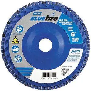 NORTON ABRASIVES 66623399152 Flap Disc,6 In x 40 Grit,7/8 NORTON ABRASIVES 66623399152 Flap Disc,6 In x 40 Grit,7/8