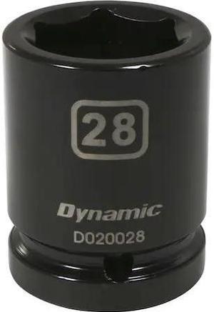 DYNAMIC D020028 3/4" Drive Standard Socket, Black Phosphate, Tools 3/4" Drive 6