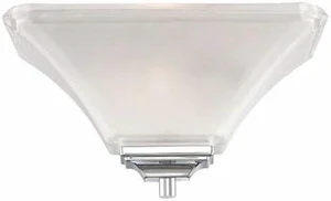 NUVO 60-5373 Parker 1 Light Wall Sconce Polished Chrome Sandstone Etched NUVO 60-5373 Parker 1 Light Wall Sconce Polished Chrome Sandstone Etched