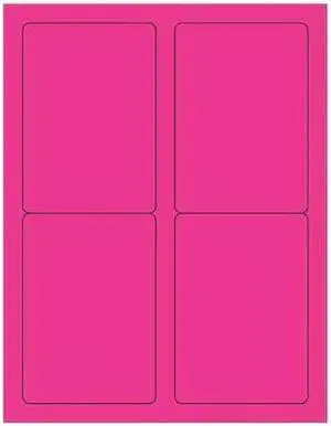TAPE LOGIC LL176PK Tape Logic Rectangle Laser Labels, 3 1/2" x 5", Fluorescent