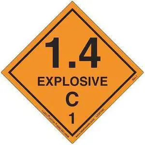 LABELMASTER LEXP14C Explosive 1.4 C Label,Paper,PK500