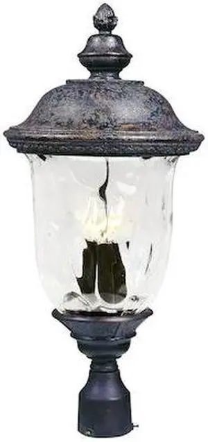 MAXIM 40420WGOB Carriage House 3-Lght 12.5" Wide Oriental Brnz Outdoor