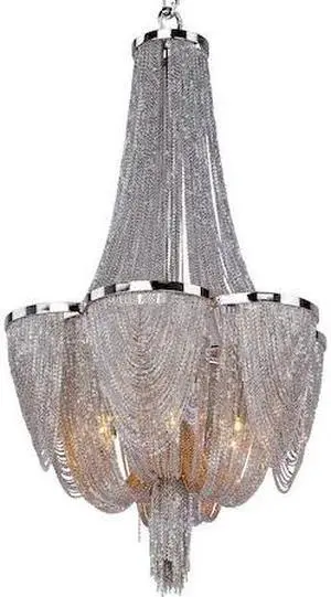 MAXIM 21464NKPN Chantilly 6-Light 14" Wide Polished Nickel Chandelier