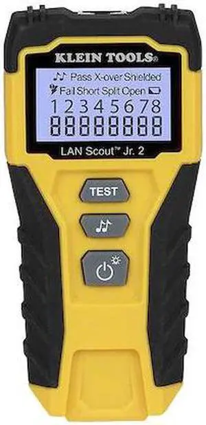 KLEIN TOOLS vdv526-200 Cable Tester, LAN Scout Jr. 2, Backlit LCD, Multiple