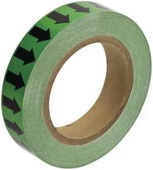 BRADY 91412 Arrow Tape,Black/Green,1 In. W
