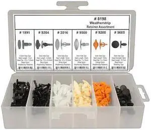 DISCO 8198 Weatherstrip Retainer Assortment,145 PCS