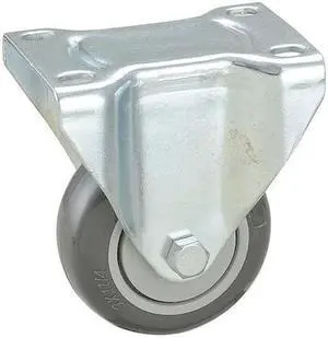 ZORO SELECT 2G047 Rigid Plate Caster,3 in Dia.,250 lb.
