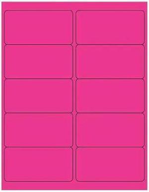 TAPE LOGIC LL178PK Tape Logic Rectangle Laser Labels, 4" x 2", Fluorescent