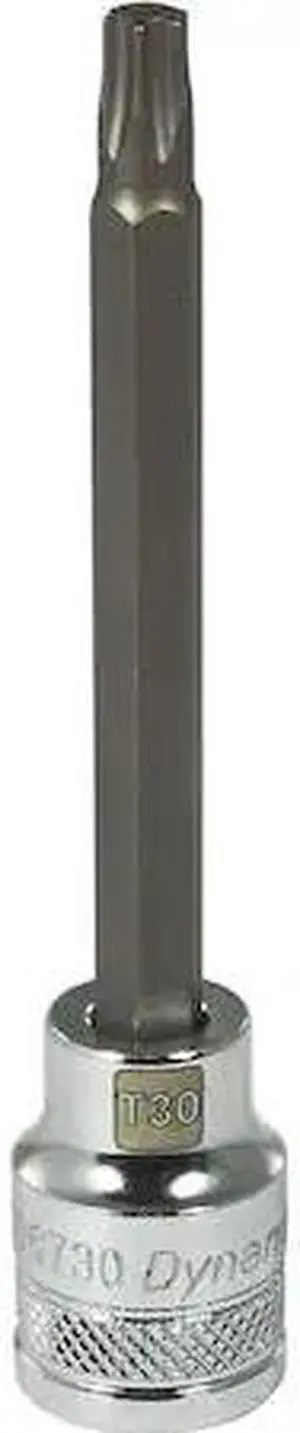 DYNAMIC D006730 Tools 3/8 Drive Torx Head, T30 Long Bit, Chrome Finish Socket