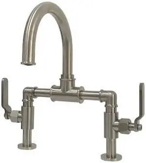 KINGSTON BRASS KS2178KL Whitaker Industrial Style Bridge Bathroom Faucet W/