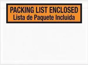TAPE LOGIC PL500 Tape Logic Bilingual Packing List Envelopes, 7 1/2" x 5 1/2",