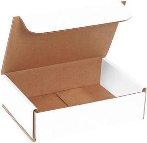PARTNERS BRAND M762 Corrugated Mailers, 7" x 6" x 2", White, 50/Bundle