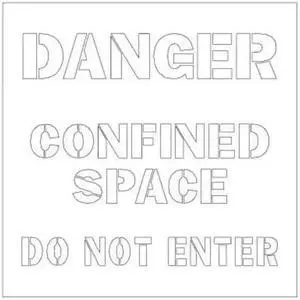 ELECTROMARK Y618520 Stencil,Dnger Confined Space Do Not Entr