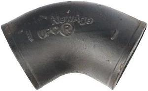 ZORO SELECT 220572 60 Degrees  Bend No-Hub 1/6"Bend, 3" Pipe, Female Socket,