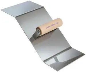 KRAFT TOOL CF651 Stainless Steel Curb Tool,3/4"R Curb/Gu KRAFT TOOL CF651 Stainless Steel Curb Tool,3/4"R Curb/Gu