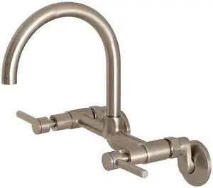 CONCORD KS814SN KS814SN 8-Inch Adjustable Center Wall Mount Kitchen Faucet
