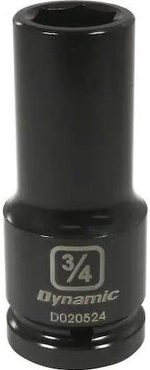 DYNAMIC D020524 3/4" Drive Deep Socket, Black Phosphate, Tools 3/4" Drive 6