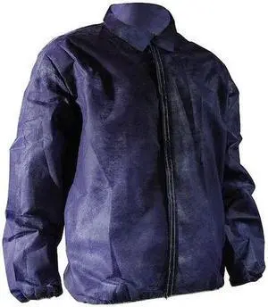 CELLUCAP 6512EBHLL Disposable Lab Coat, Polypropylene, Hook-and-Loop Closure,