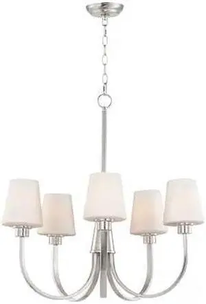 MAXIM LIGHTING 11825SWSN Shelter 5-Light 27" Wide Satin Nickel Chandelier MAXIM LIGHTING 11825SWSN Shelter 5-Light 27" Wide Satin Nickel Chandelier