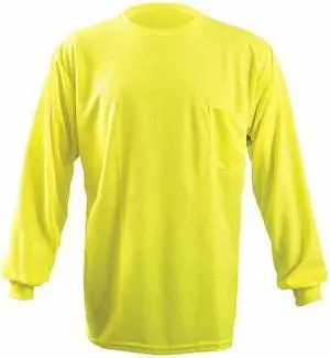 OCCUNOMIX LUX-XLSPB-YM Long Sleeve T-Shirt,M,ANSI Class N/A