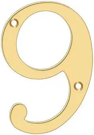 DELTANA RN6-9 Numbers, Solid Brass Lifetime Brass 6"