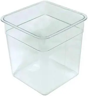 CRESTWARE SQC8 Stackable Food Storage Container, Clear, Polycarbonate