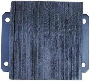 ZORO SELECT 26W585 Dock Bumper,12x6x16 In.,Rubber