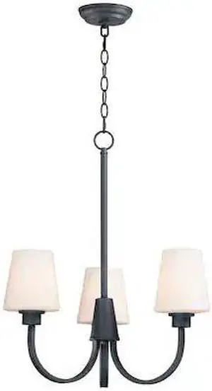 MAXIM LIGHTING 11823SWBK Shelter 3-Light 20" Wide Black Chandelier MAXIM LIGHTING 11823SWBK Shelter 3-Light 20" Wide Black Chandelier